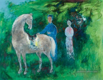 VCD Spring Horse Asiatique Peinture à l'huile
